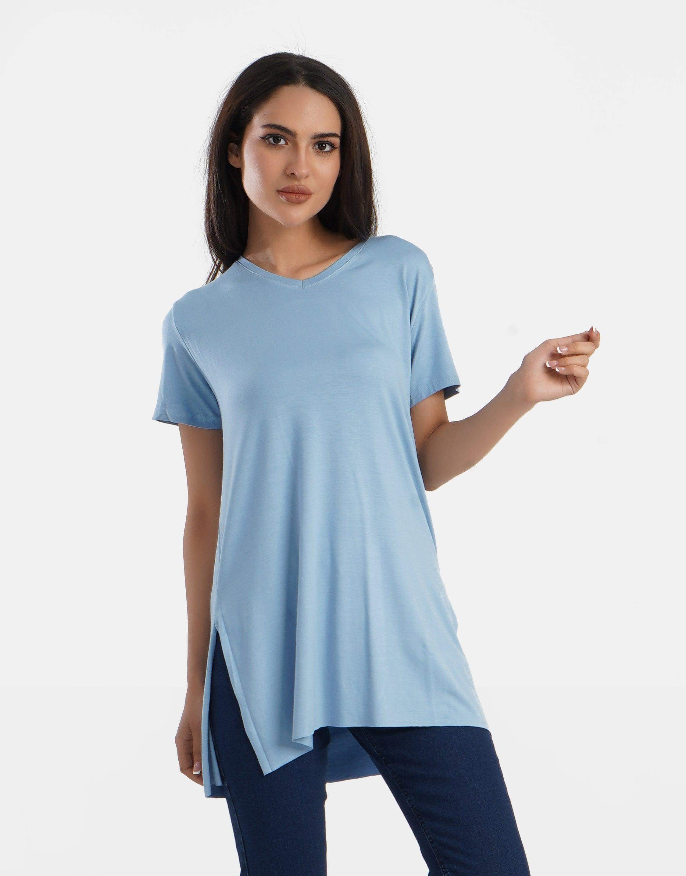 V-Neck Viscose T-Shirt - Carina - ÙƒØ§Ø±ÙŠÙ†Ø§