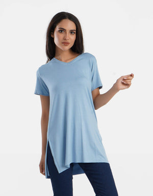 V-Neck Viscose T-Shirt - Carina - ÙƒØ§Ø±ÙŠÙ†Ø§
