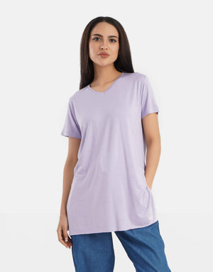 V-Neck Viscose T-Shirt - Carina - ÙƒØ§Ø±ÙŠÙ†Ø§