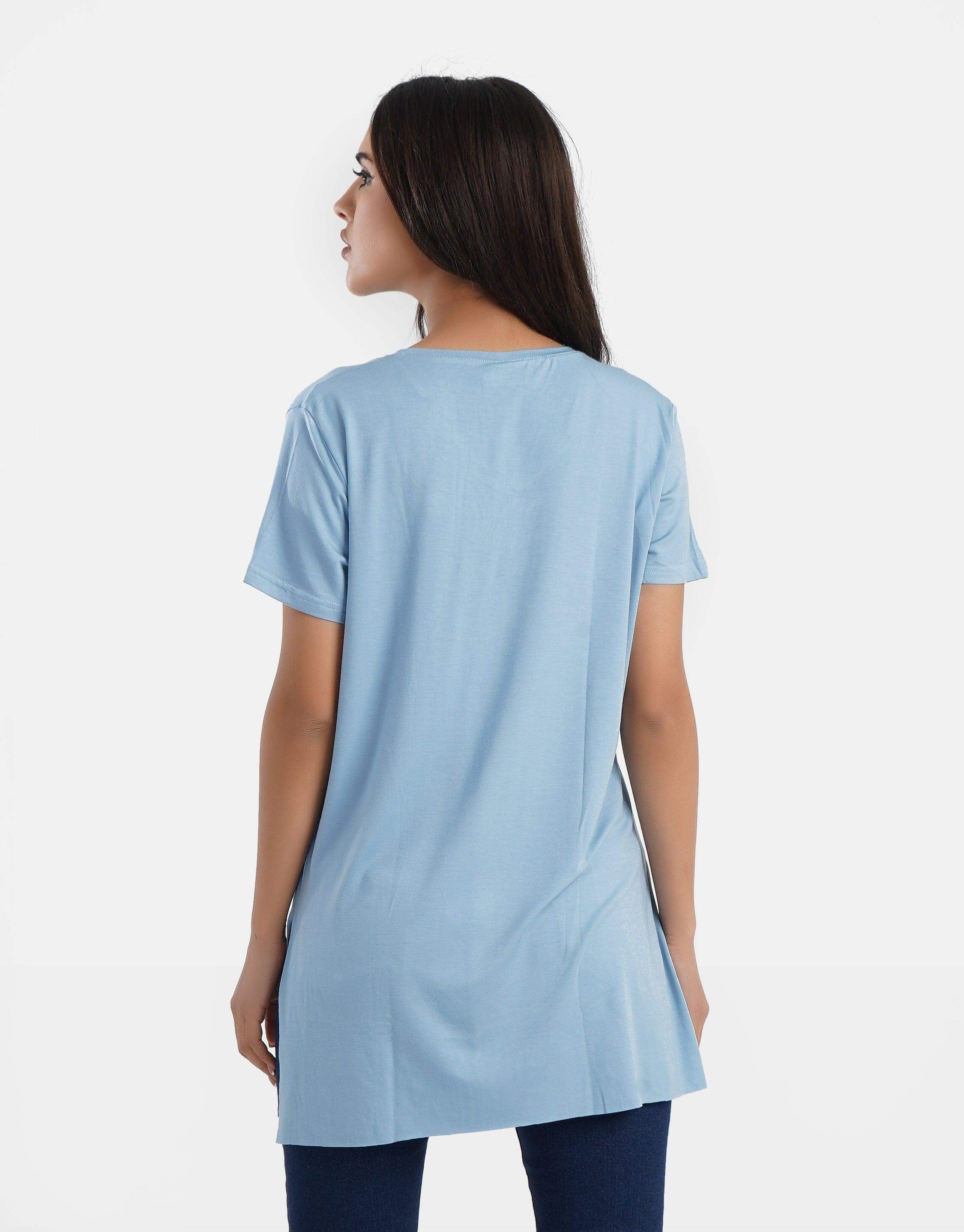 V-Neck Viscose T-Shirt - Carina - ÙƒØ§Ø±ÙŠÙ†Ø§