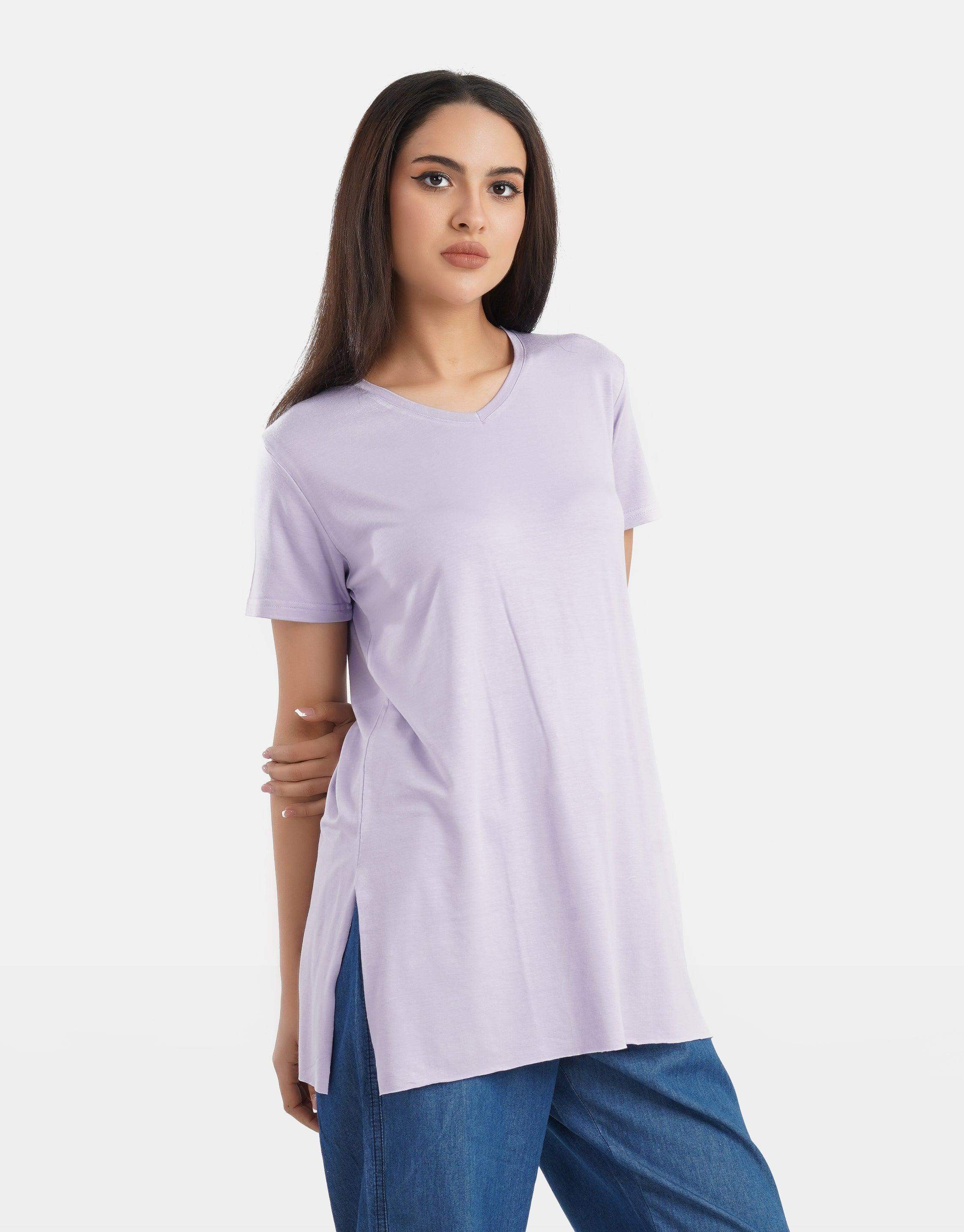 V-Neck Viscose T-Shirt - Carina - ÙƒØ§Ø±ÙŠÙ†Ø§