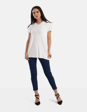 V-Neck Viscose T-Shirt - Carina - ÙƒØ§Ø±ÙŠÙ†Ø§