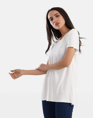 V-Neck Viscose T-Shirt - Carina - ÙƒØ§Ø±ÙŠÙ†Ø§