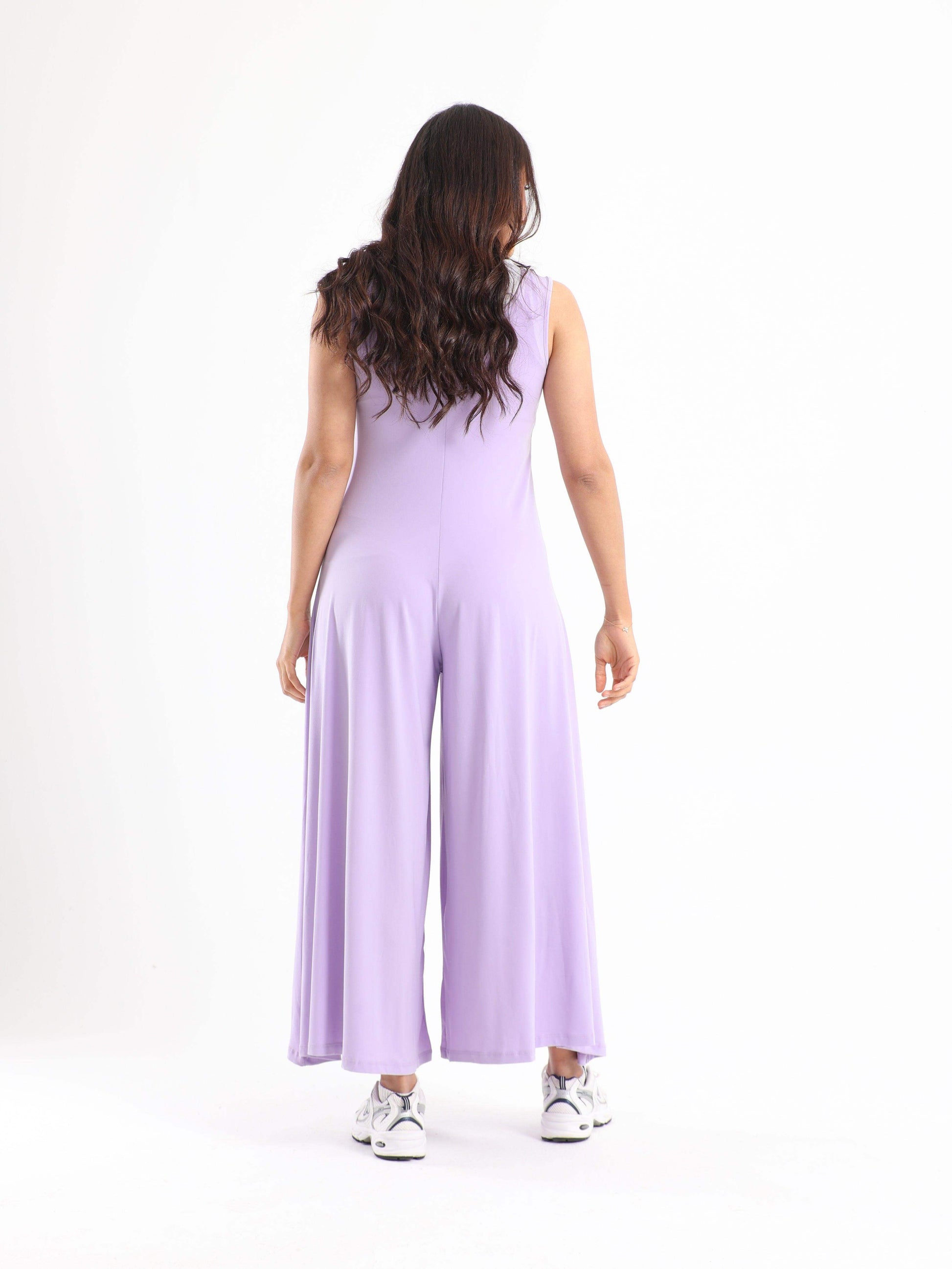 V-Neck Wide Leg Jumpsuit - Carina - ÙƒØ§Ø±ÙŠÙ†Ø§