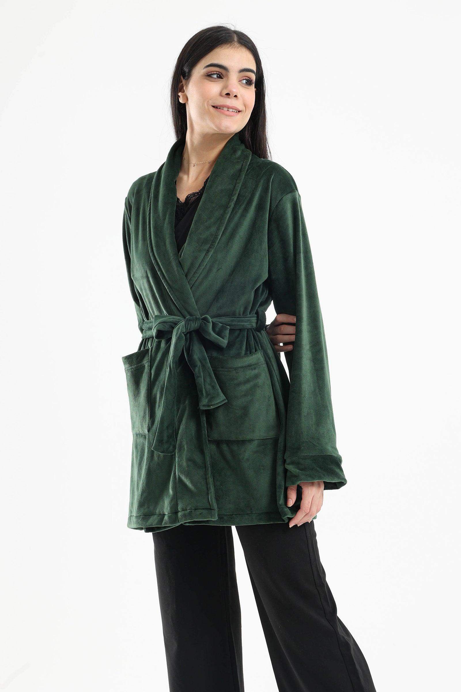 Velvet Long Sleeves Robe - Carina - ÙƒØ§Ø±ÙŠÙ†Ø§