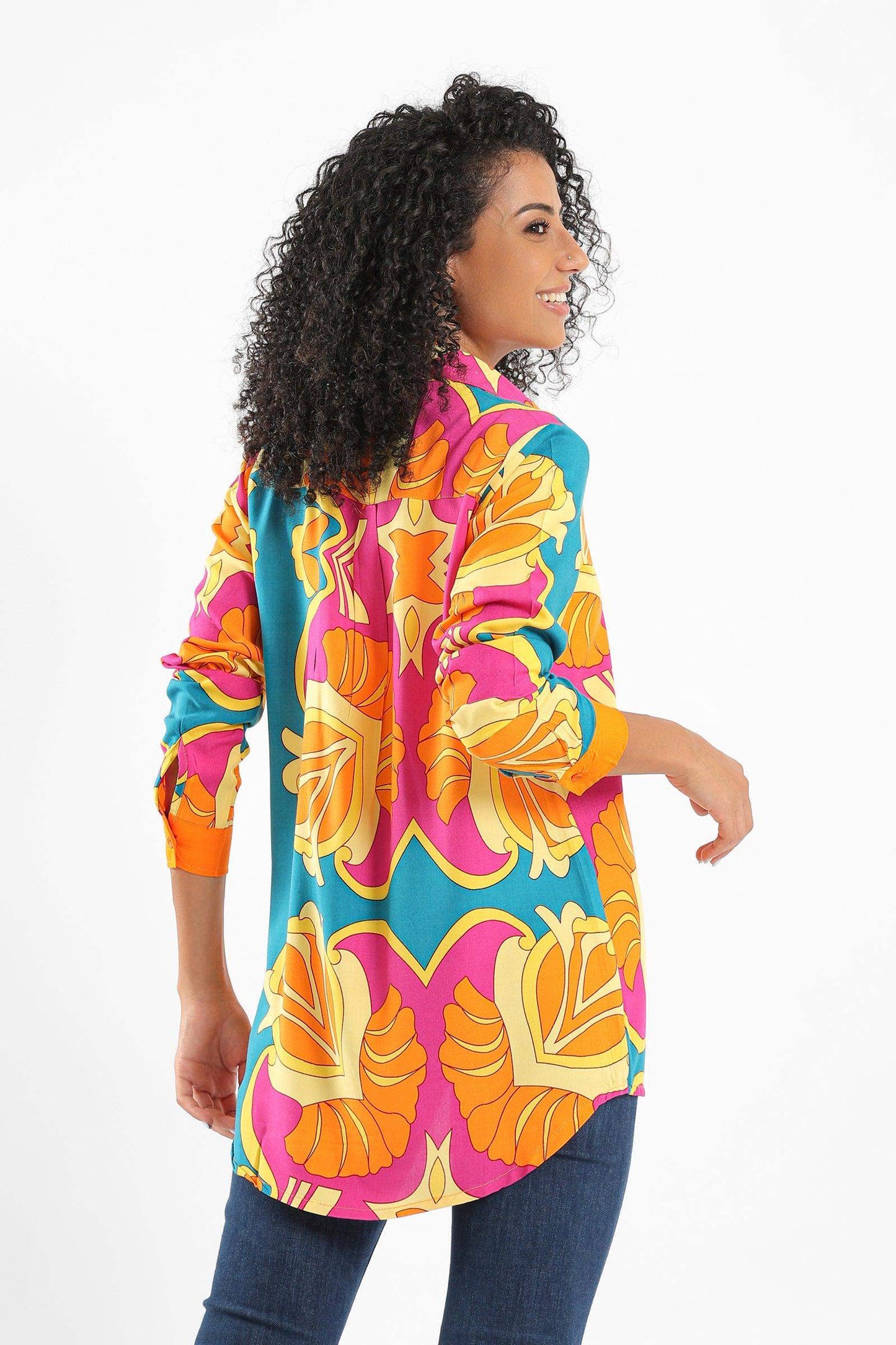 Vibrant Printed Shirt - Carina - ÙƒØ§Ø±ÙŠÙ†Ø§