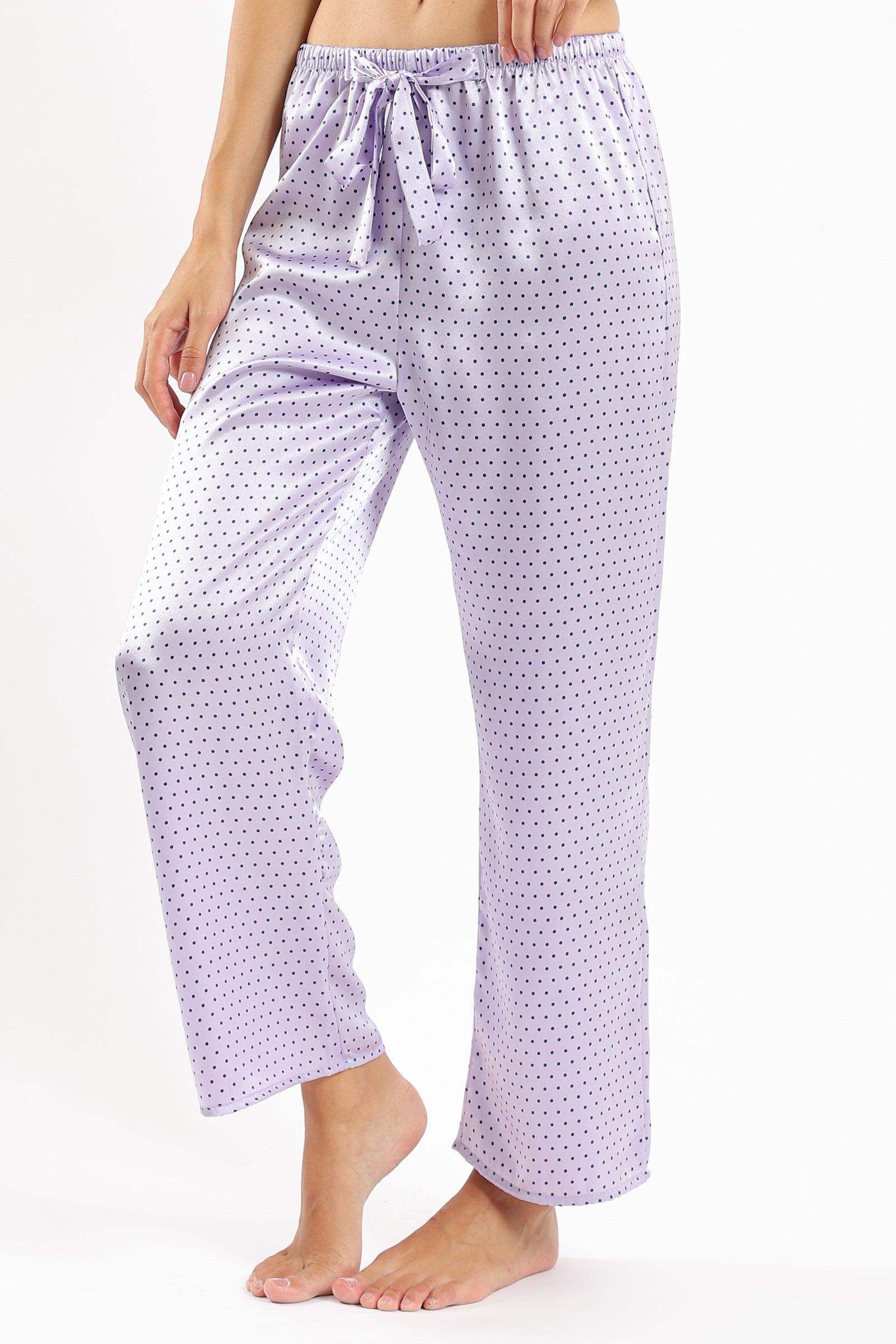 Violet Dotted Pyjama Pants - Carina - ÙƒØ§Ø±ÙŠÙ†Ø§