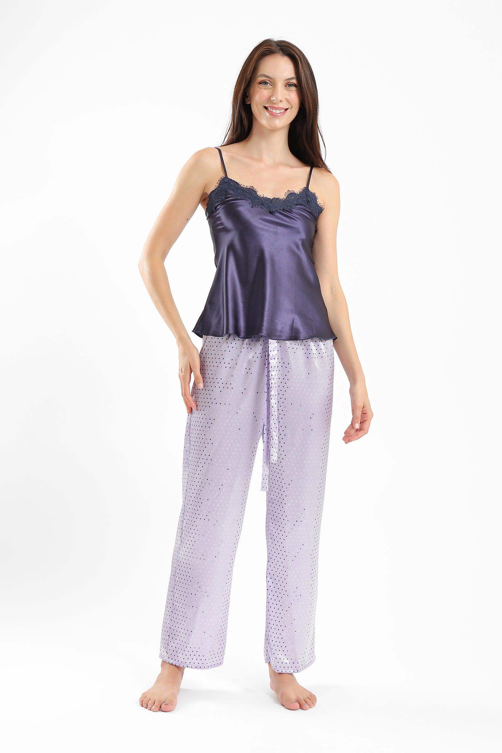 Violet Dotted Pyjama Pants - Carina - ÙƒØ§Ø±ÙŠÙ†Ø§