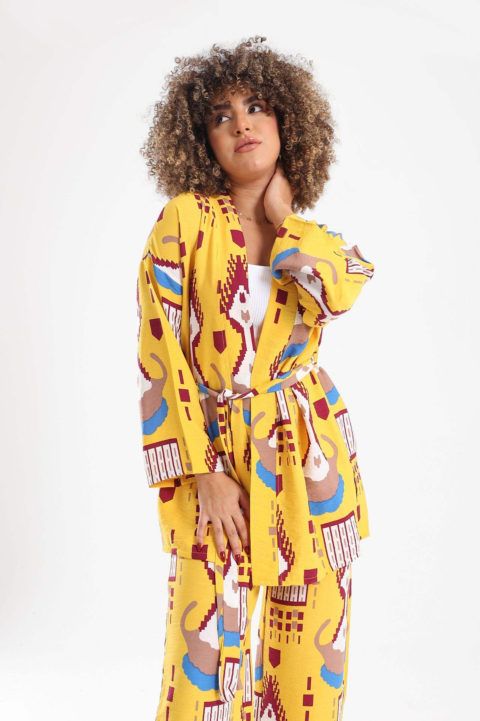 Viscose All Over Print Kimono - Carina - ÙƒØ§Ø±ÙŠÙ†Ø§