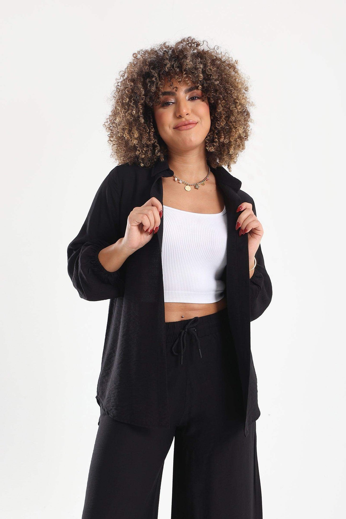 Viscose Asymmetrical Shirt - Carina - ÙƒØ§Ø±ÙŠÙ†Ø§