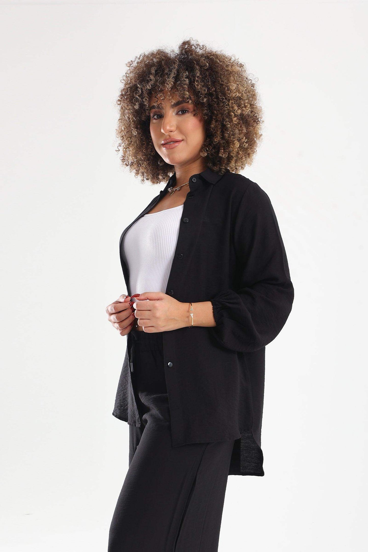 Viscose Asymmetrical Shirt - Carina - ÙƒØ§Ø±ÙŠÙ†Ø§