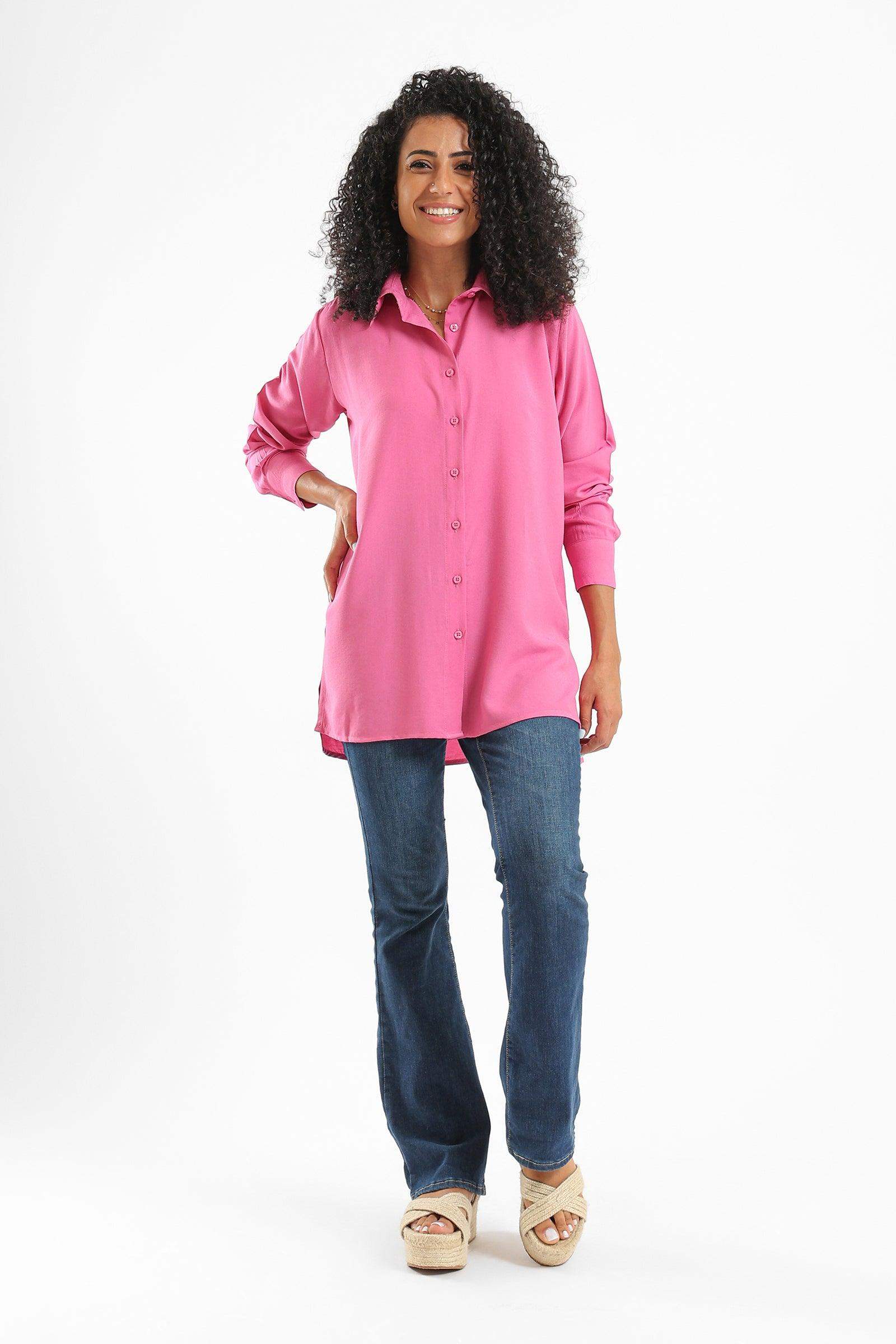 Viscose Button Closure Shirt - Carina - ÙƒØ§Ø±ÙŠÙ†Ø§