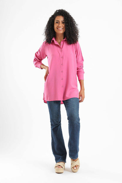 Viscose Button Closure Shirt - Carina - ÙƒØ§Ø±ÙŠÙ†Ø§