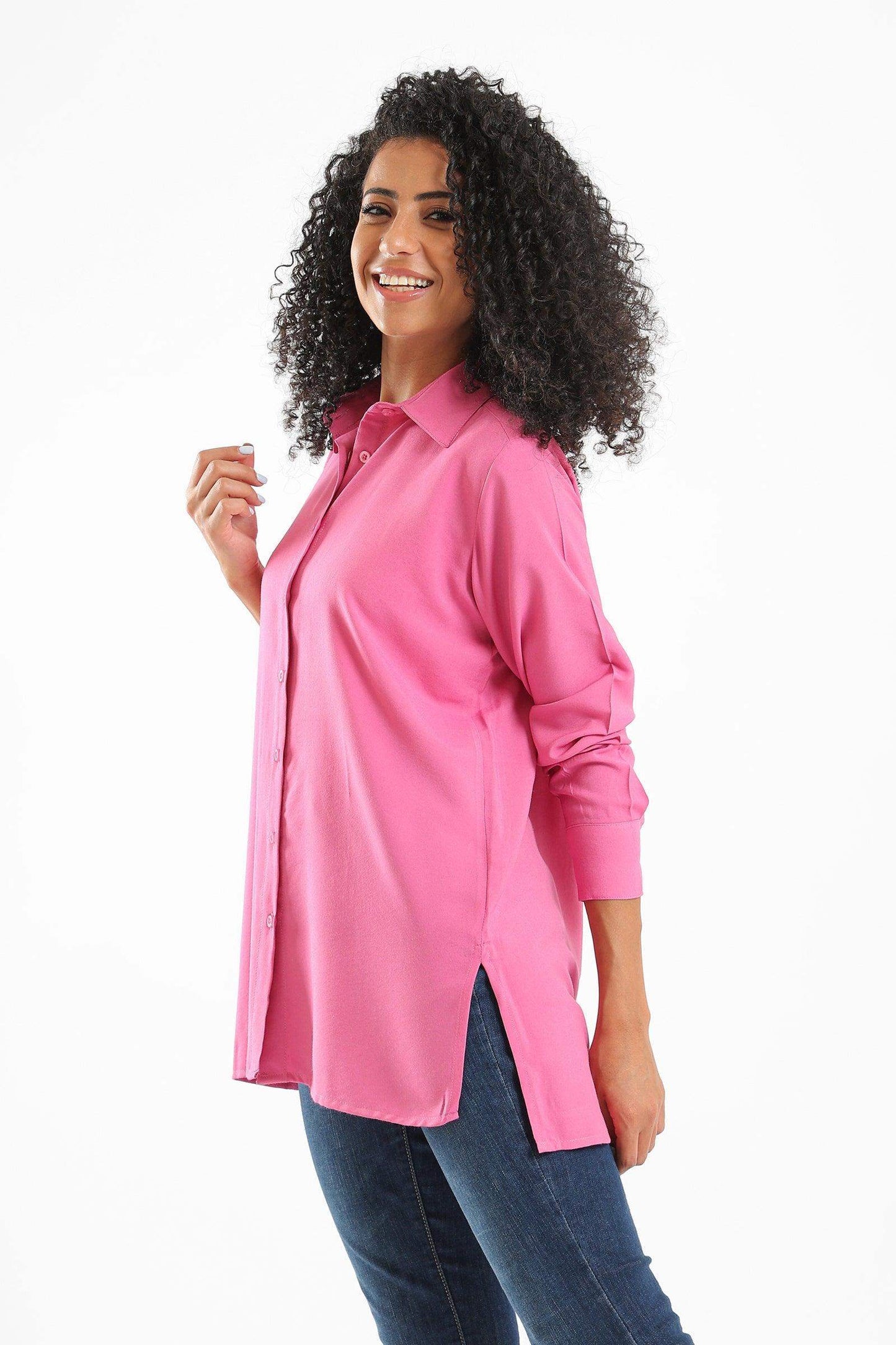 Viscose Button Closure Shirt - Carina - ÙƒØ§Ø±ÙŠÙ†Ø§