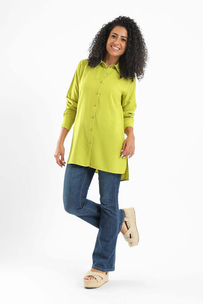 Viscose Button Closure Shirt - Carina - ÙƒØ§Ø±ÙŠÙ†Ø§