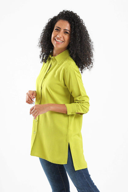 Viscose Button Closure Shirt - Carina - ÙƒØ§Ø±ÙŠÙ†Ø§