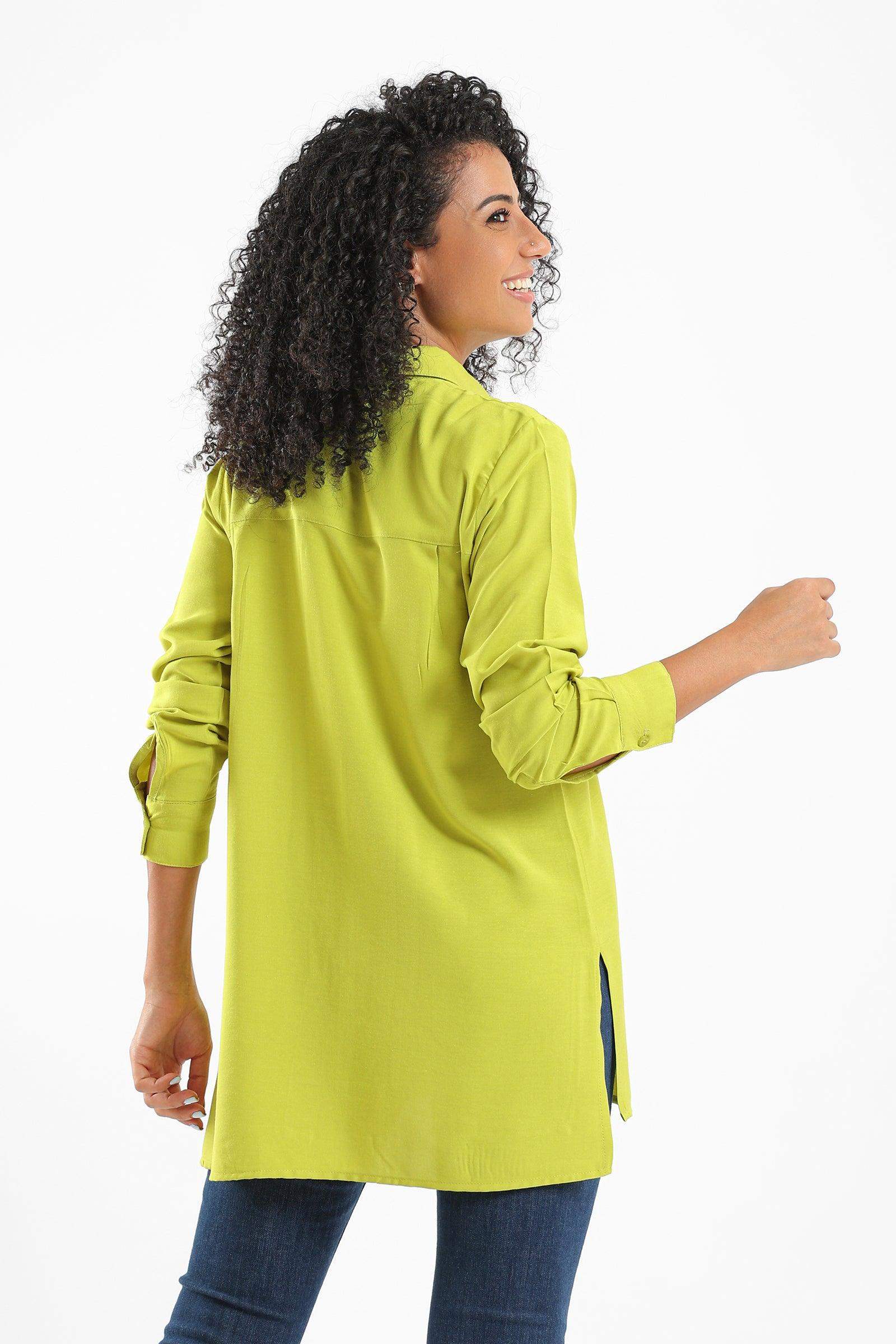 Viscose Button Closure Shirt - Carina - ÙƒØ§Ø±ÙŠÙ†Ø§