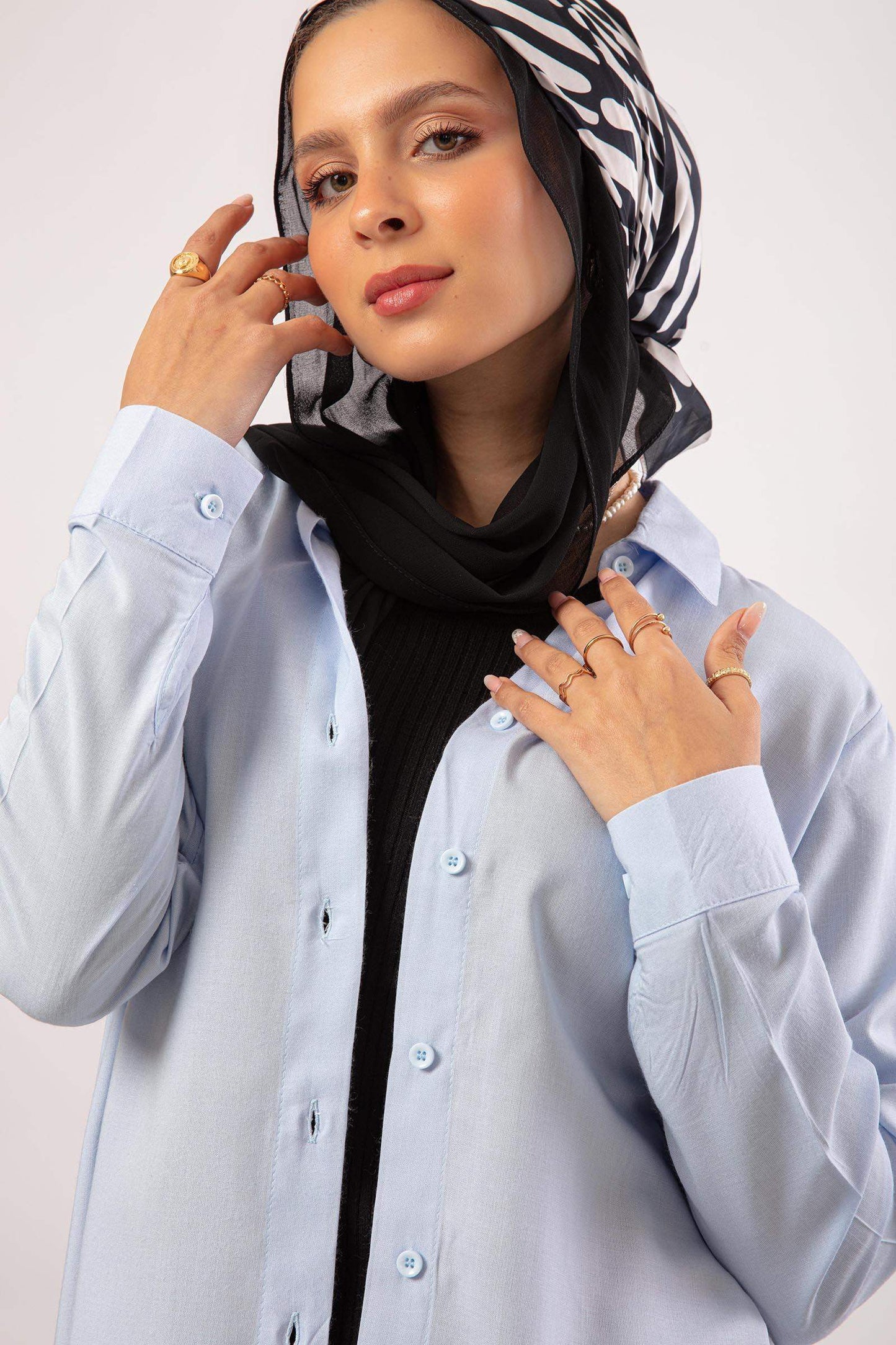 Viscose Classic Collar Shirt - Carina - ÙƒØ§Ø±ÙŠÙ†Ø§