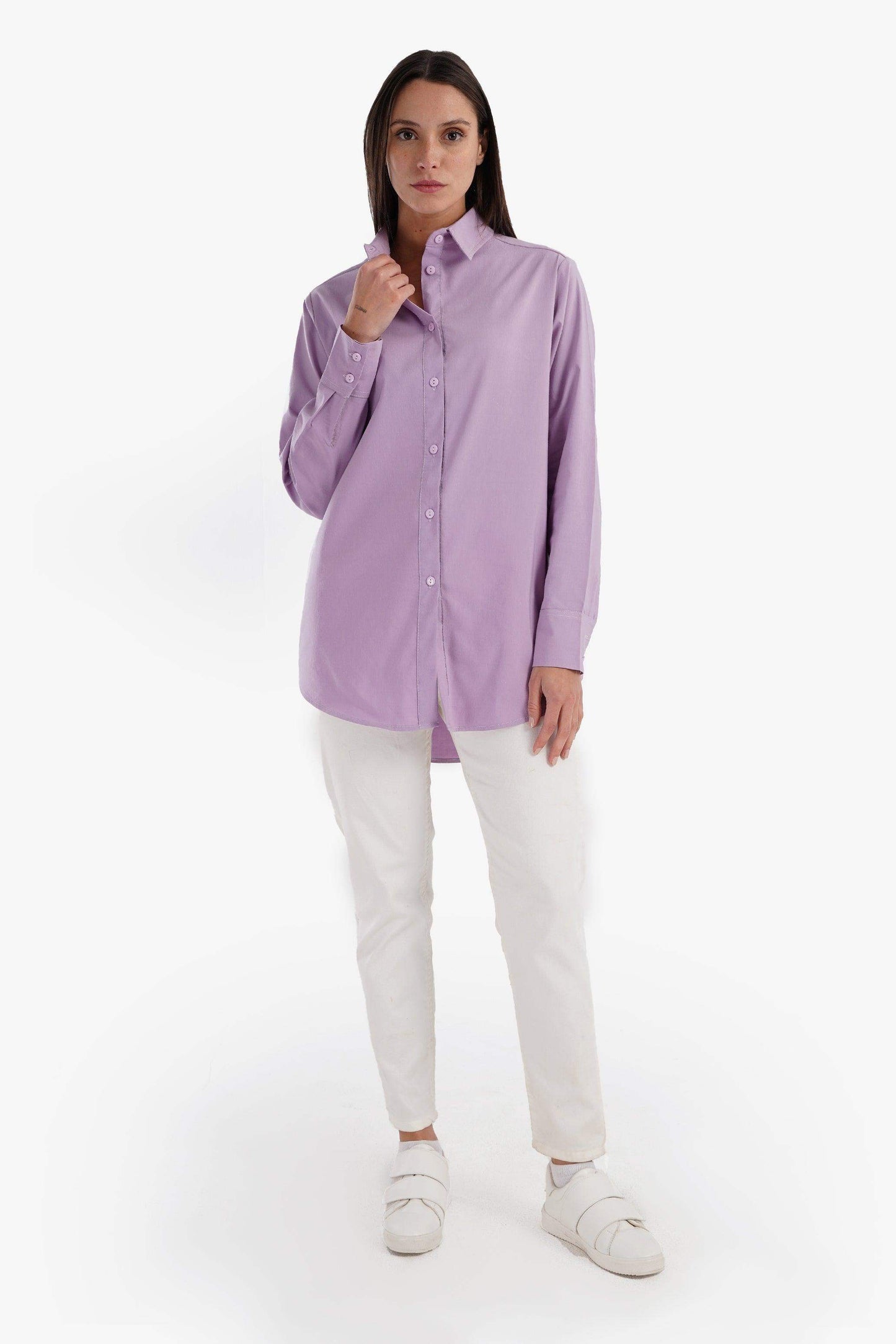 Viscose Long Sleeves Shirt - Carina - ÙƒØ§Ø±ÙŠÙ†Ø§