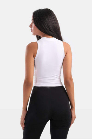 Viscose Mock Neck Crop Top - Carina - ÙƒØ§Ø±ÙŠÙ†Ø§