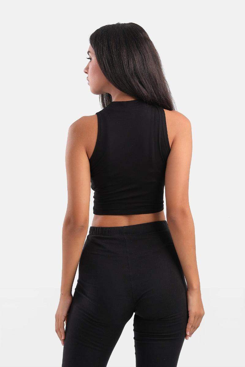 Viscose Mock Neck Crop Top - Carina - ÙƒØ§Ø±ÙŠÙ†Ø§