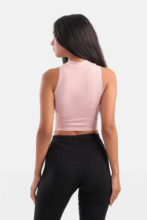 Viscose Mock Neck Crop Top - Carina - ÙƒØ§Ø±ÙŠÙ†Ø§