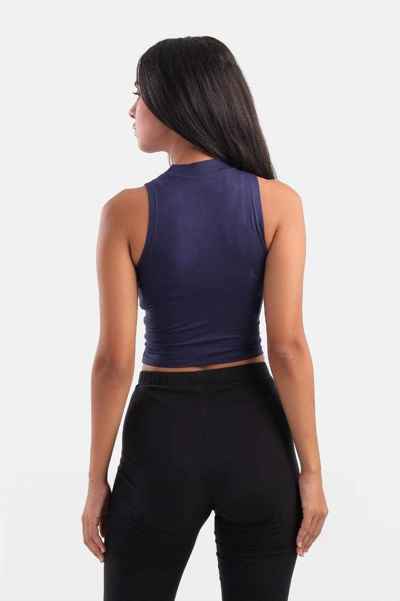 Viscose Mock Neck Crop Top - Carina - ÙƒØ§Ø±ÙŠÙ†Ø§