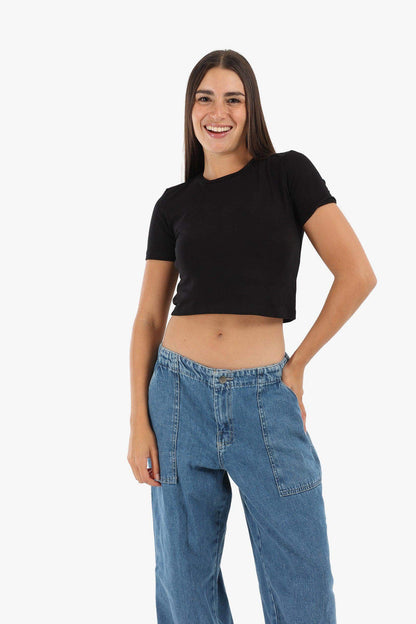 Viscose Plain Crop Top - Carina - ÙƒØ§Ø±ÙŠÙ†Ø§