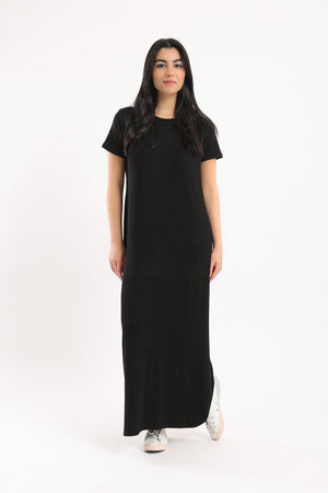 Viscose Plain Dress - Clue Wear
