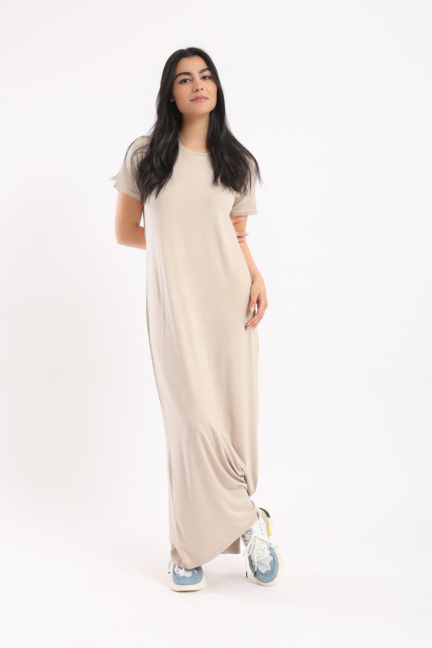 Viscose Plain Dress - Clue Wear