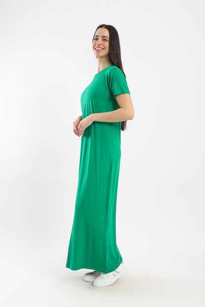 Viscose Plain Dress - Clue Wear