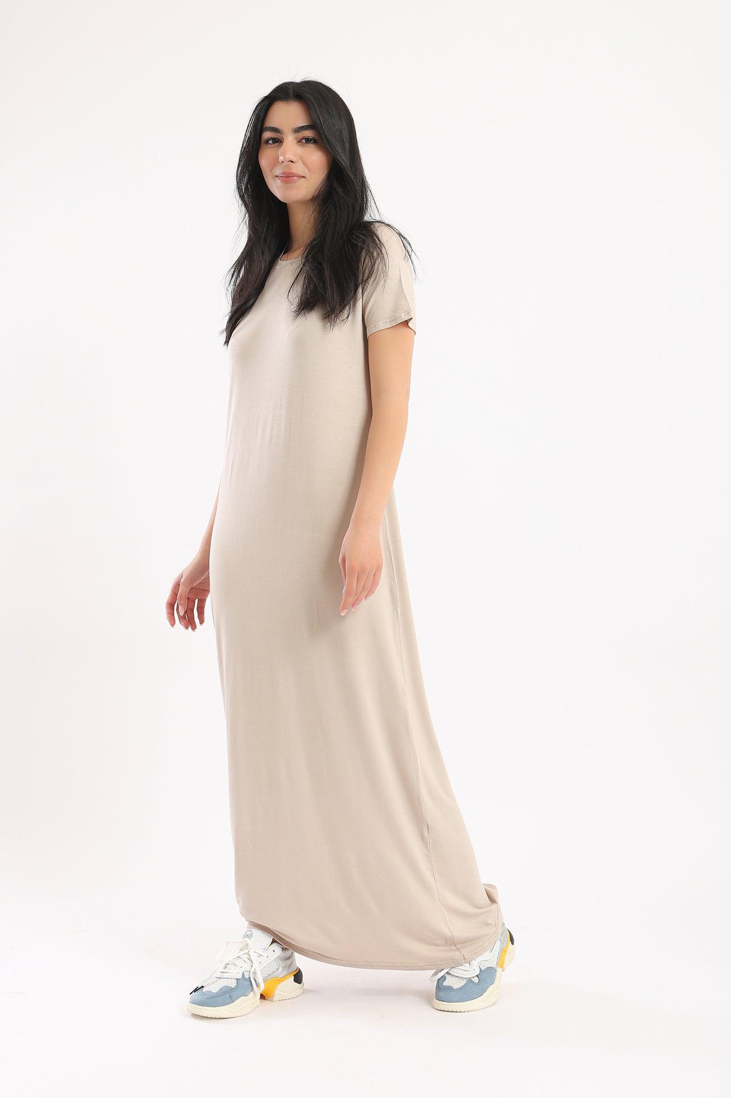 Viscose Plain Dress - Clue Wear