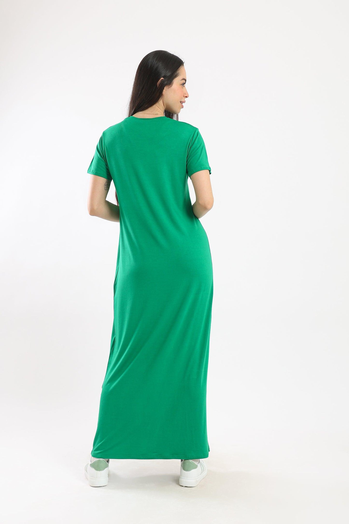 Viscose Plain Dress - Clue Wear