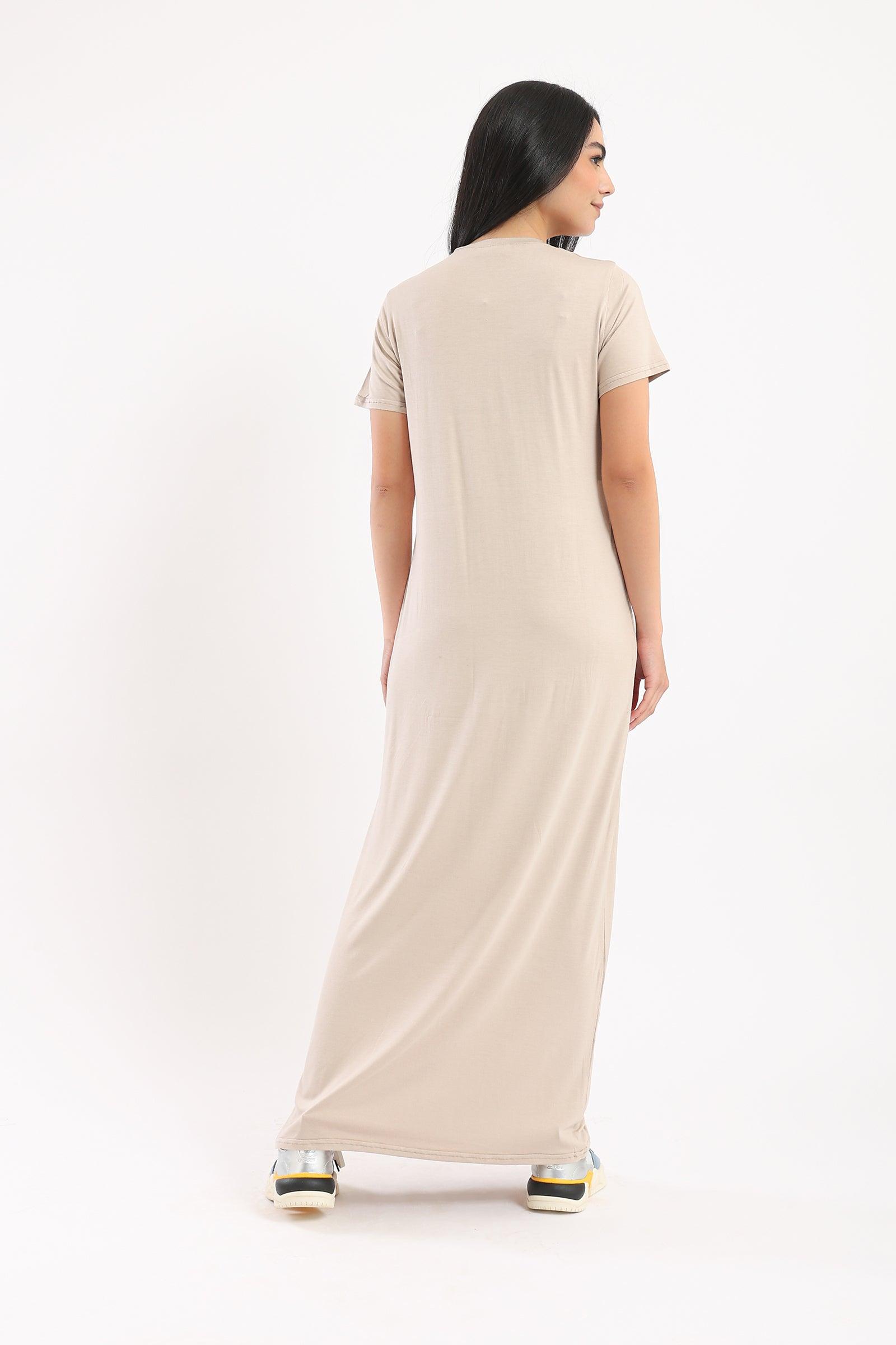 Viscose Plain Dress - Clue Wear