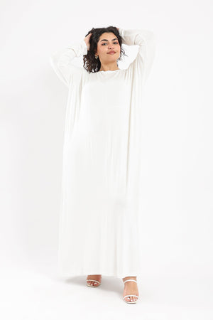 Viscose Plain Long Sleeved Dress - Clue Wear