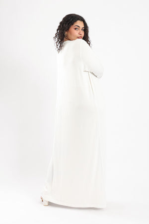 Viscose Plain Long Sleeved Dress - Clue Wear