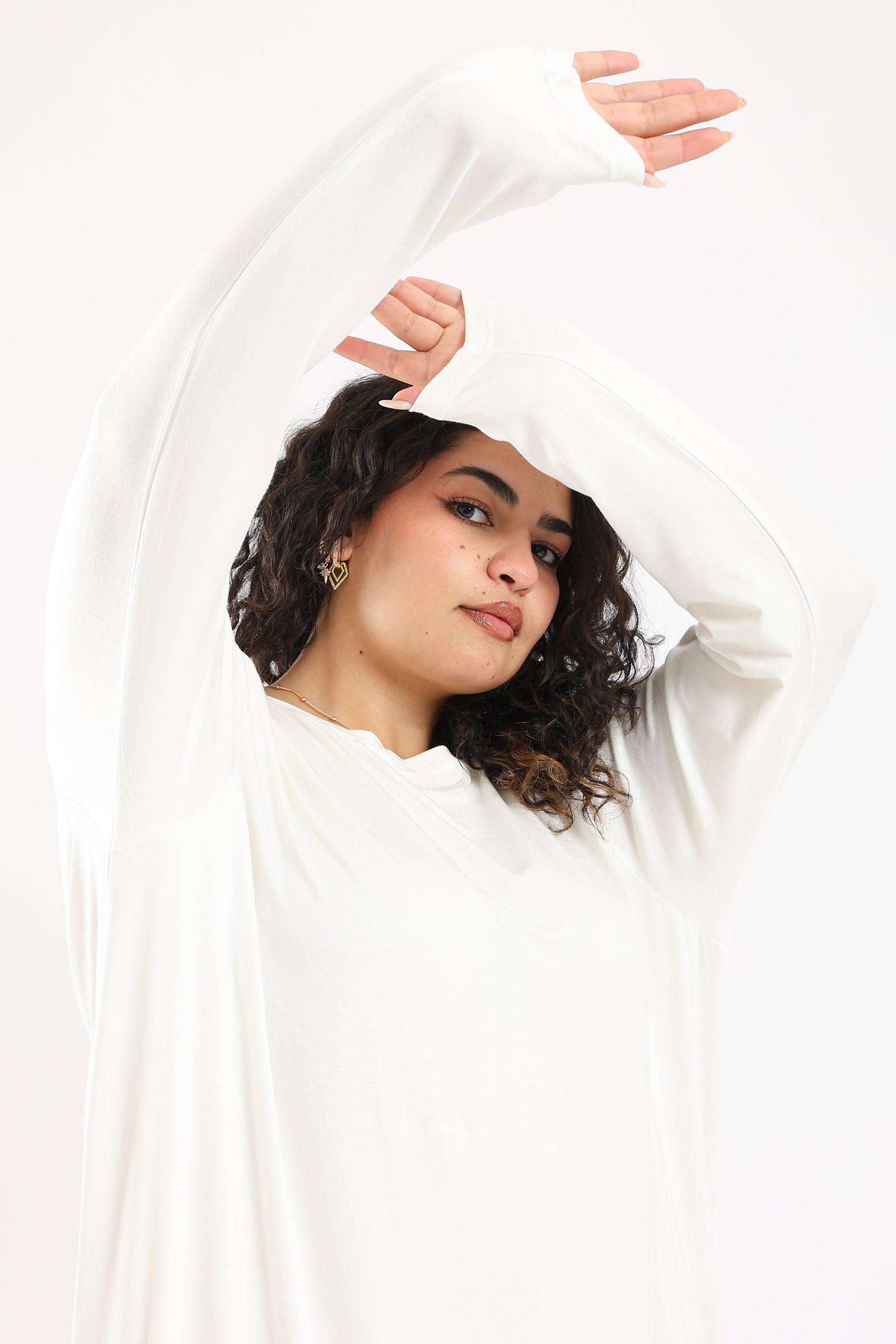 Viscose Plain Long Sleeved Dress - Clue Wear