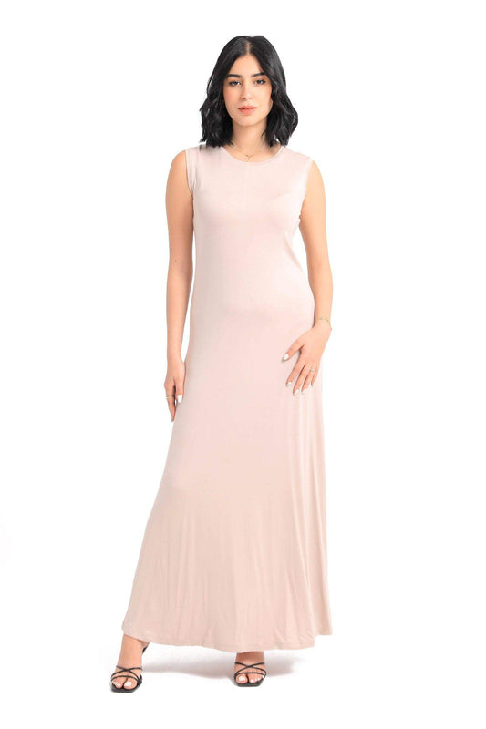 Viscose Plain Maxi Dress - Carina - ÙƒØ§Ø±ÙŠÙ†Ø§