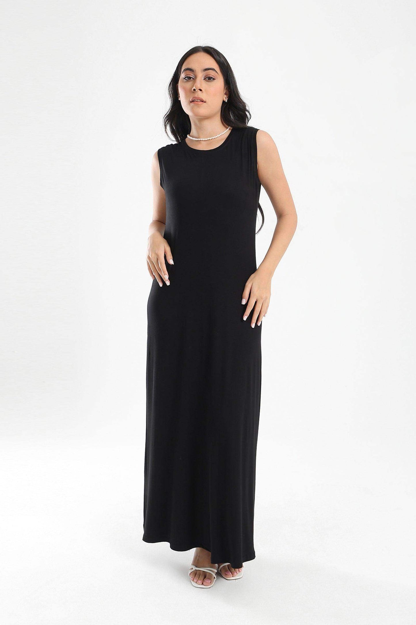 Viscose Plain Maxi Dress - Carina - ÙƒØ§Ø±ÙŠÙ†Ø§