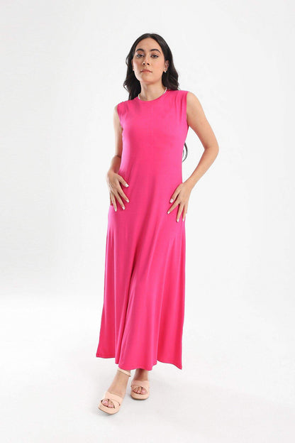 Viscose Plain Maxi Dress - Carina - ÙƒØ§Ø±ÙŠÙ†Ø§