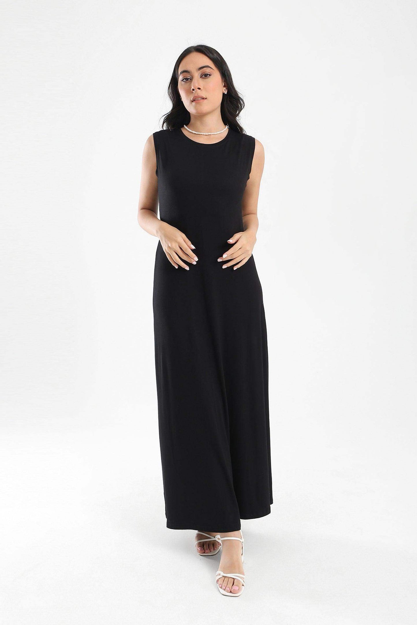 Viscose Plain Maxi Dress - Carina - ÙƒØ§Ø±ÙŠÙ†Ø§