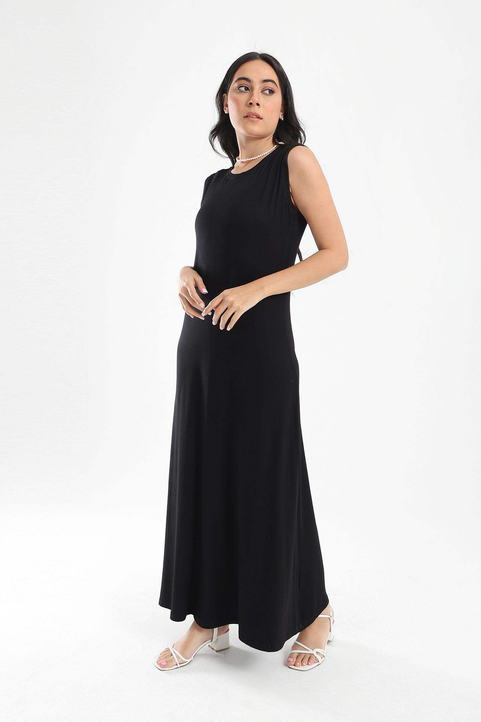 Viscose Plain Maxi Dress - Carina - ÙƒØ§Ø±ÙŠÙ†Ø§