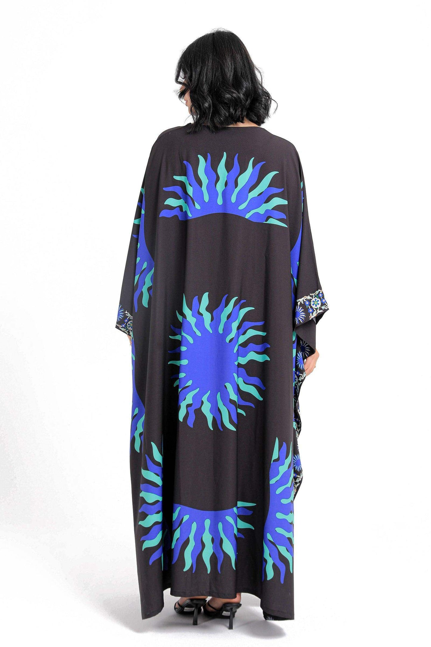 Viscose Printed Poncho Dress - Carina - ÙƒØ§Ø±ÙŠÙ†Ø§