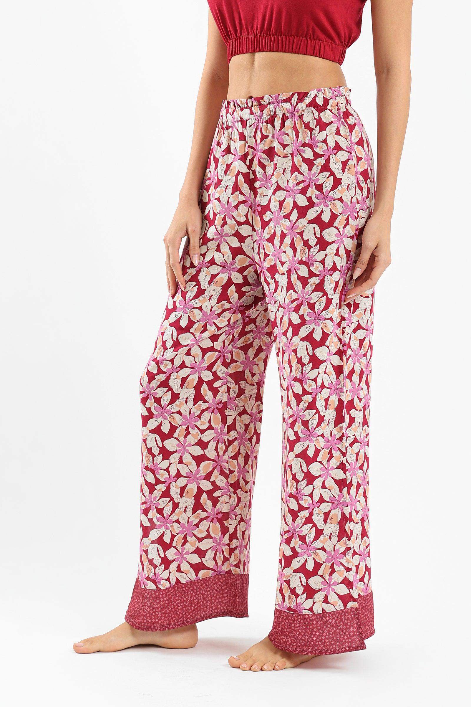 Viscose Printed Pyjama Pants - Carina - ÙƒØ§Ø±ÙŠÙ†Ø§