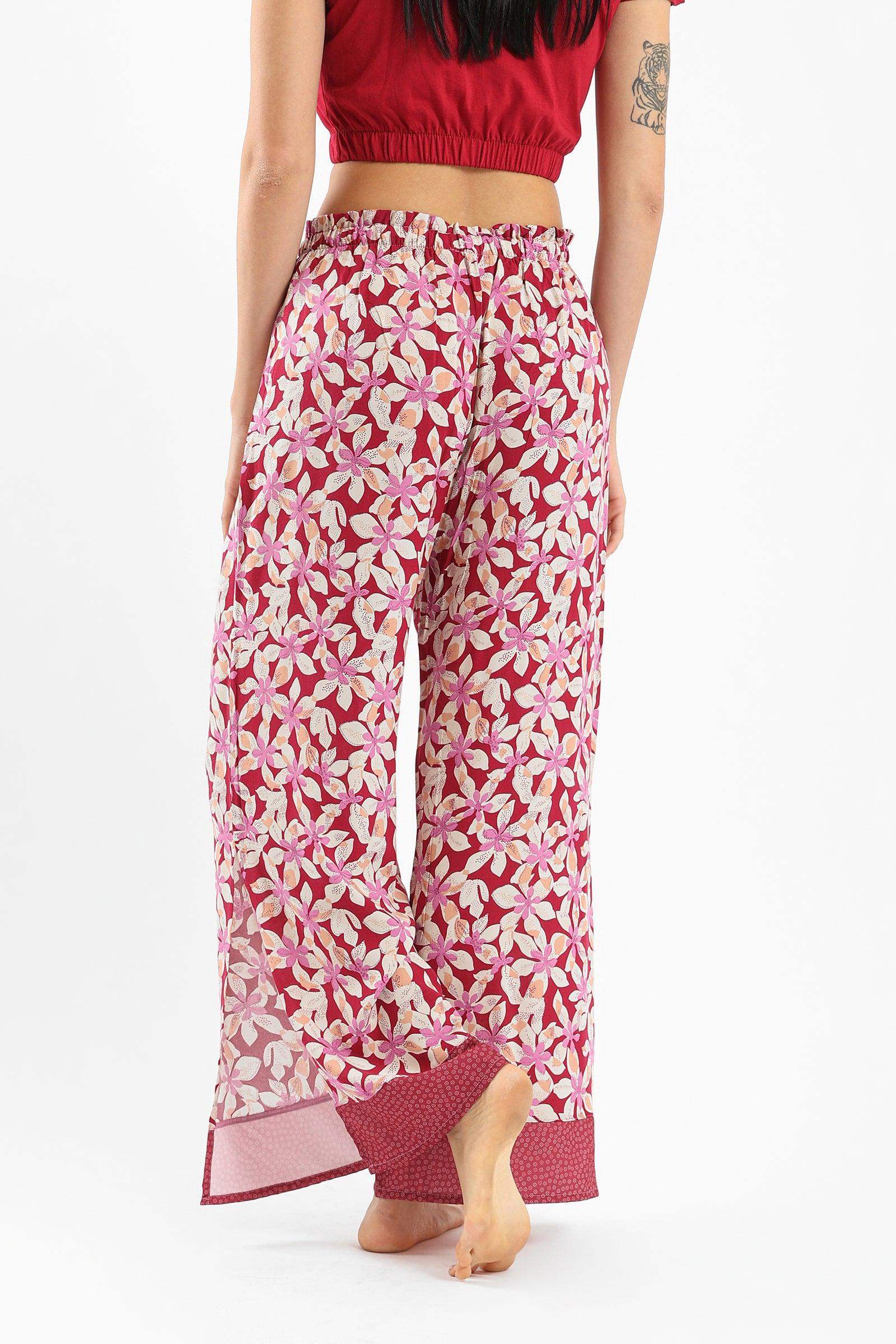 Viscose Printed Pyjama Pants - Carina - ÙƒØ§Ø±ÙŠÙ†Ø§