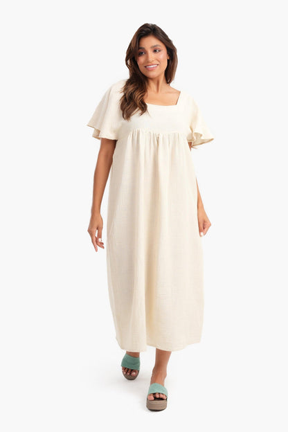 Viscose Square Neck Nightgown - Carina - ÙƒØ§Ø±ÙŠÙ†Ø§