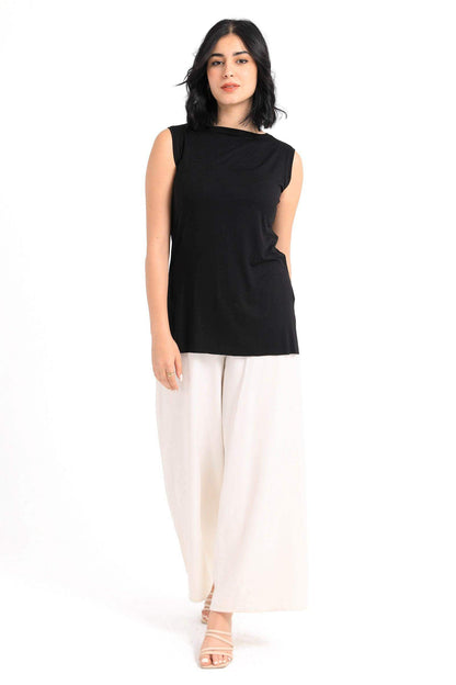 Viscose T-Shirt with Slits - Carina - ÙƒØ§Ø±ÙŠÙ†Ø§