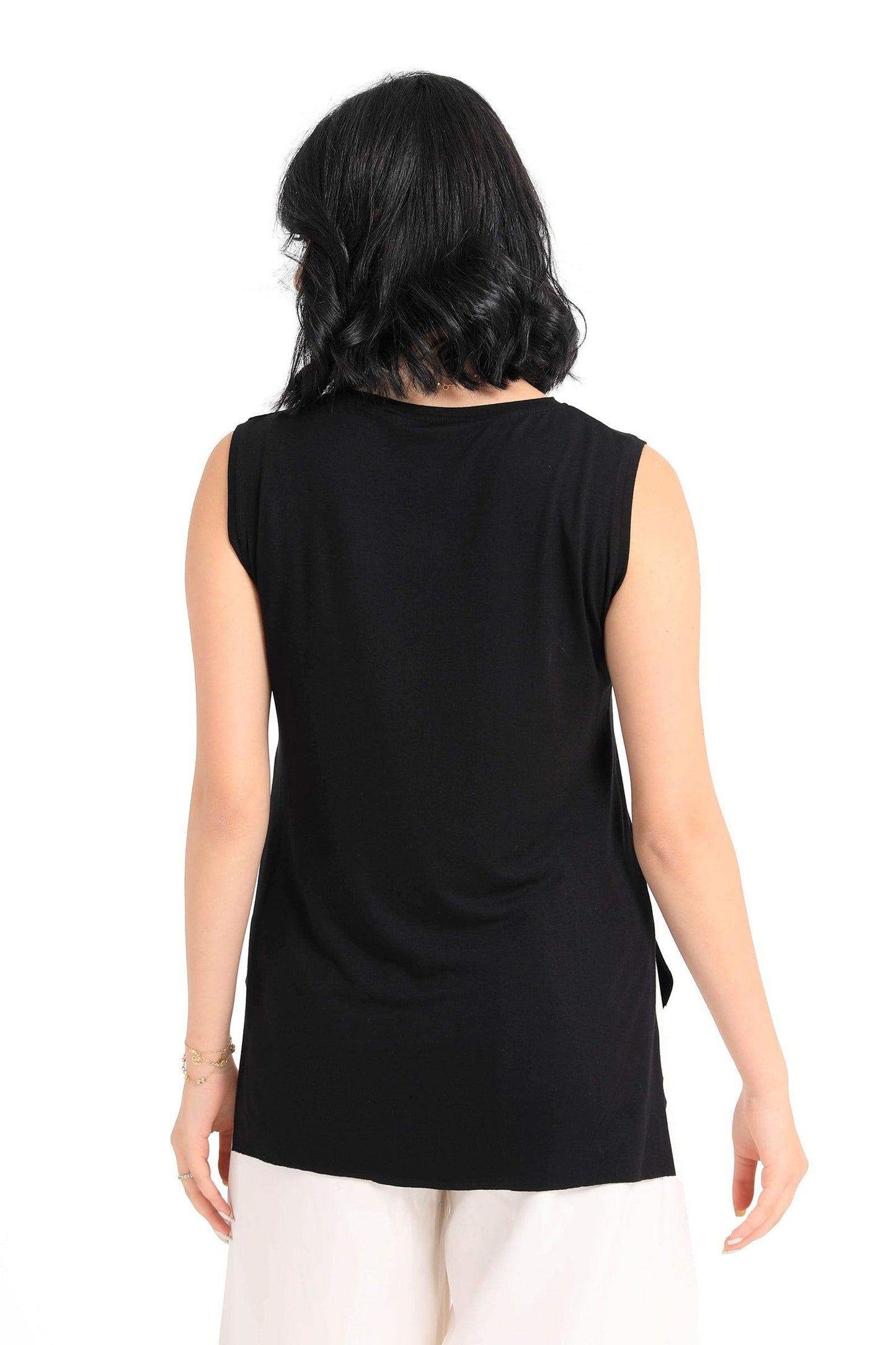 Viscose T-Shirt with Slits - Carina - ÙƒØ§Ø±ÙŠÙ†Ø§