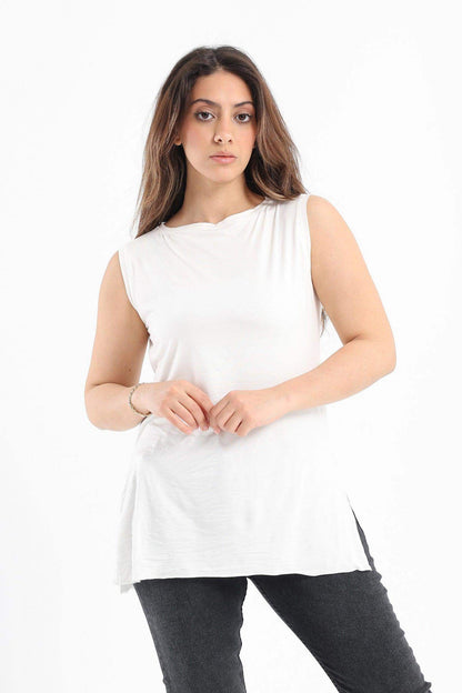 Viscose T-Shirt with Slits - Carina - ÙƒØ§Ø±ÙŠÙ†Ø§