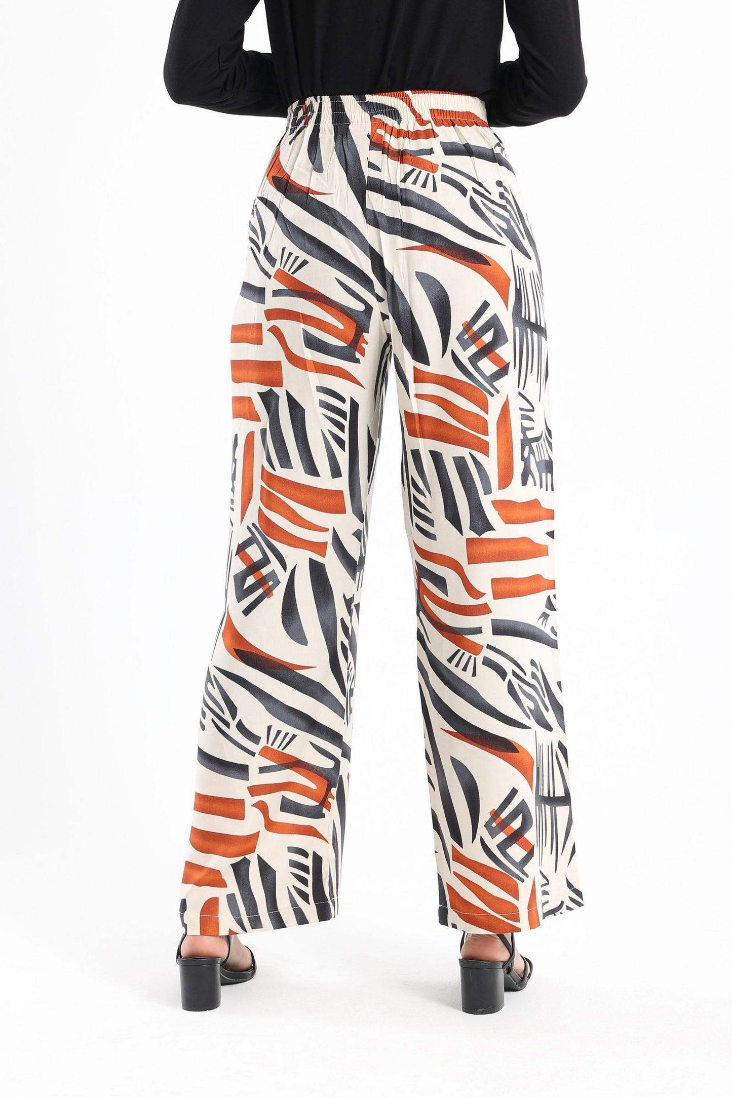 Viscose Tritone Printed Pants - Carina - ÙƒØ§Ø±ÙŠÙ†Ø§